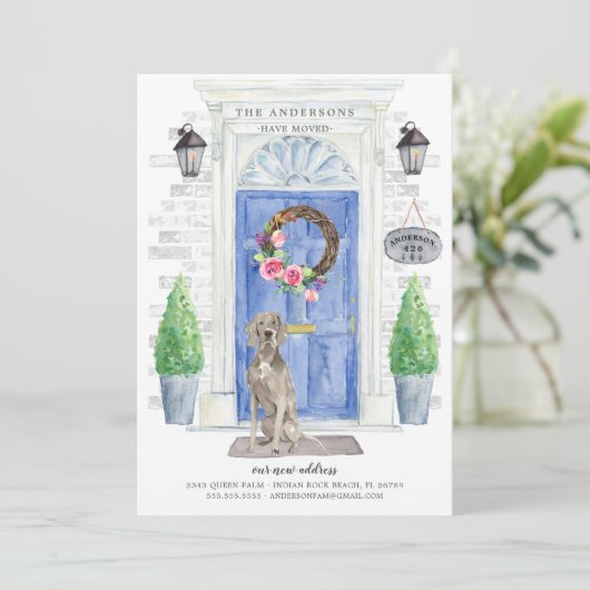 Aankondiging van weimaraat-voordeurbeweging (Staand voorkant)