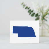 Aankondiging van White and Blue Moving to Nebraska Briefkaart (Staand voorkant)