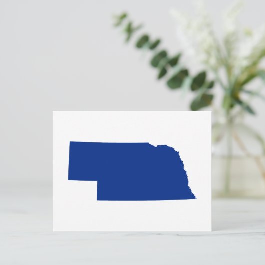 Aankondiging van White and Blue Moving to Nebraska Briefkaart (Staand voorkant)
