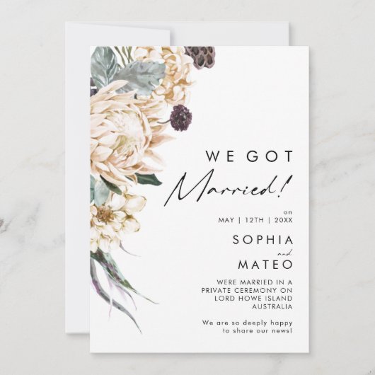 Aankondiging van White Floral Elopement (Voorkant)