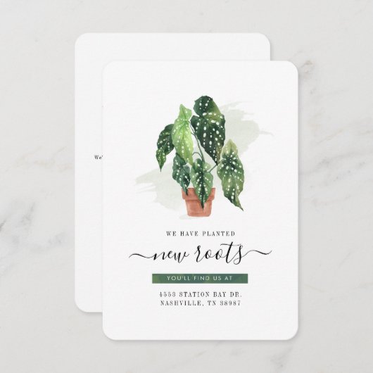 Aankondiging van wijziging van adreswijziging (Voorkant / Achterkant)