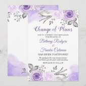 Aankondiging van wijziging van plannen Chic paarse (Voorkant / Achterkant)