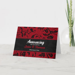 Aankondiging van zakenpartner Red Damask