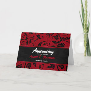 Aankondiging van zakenpartner Red Damask