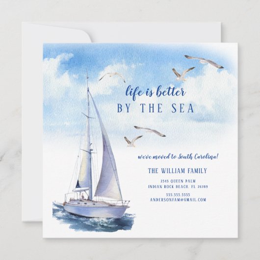 Aankondiging van zeezeilboot (Voorkant)