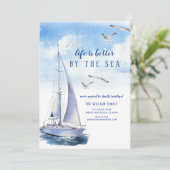 Aankondiging van zeezeilboot (Staand voorkant)