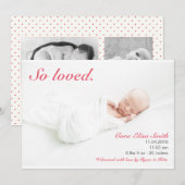 Aankondiging van zo geliefde geboorte (Voorkant / Achterkant)