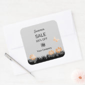 Aankondiging van zomerverkoop op marketingmateriaa vierkante sticker (Envelop)