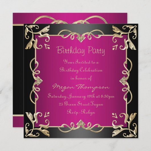 Aankondiging van zondag voor zwarte/gouden en warm (Voorkant / Achterkant)