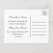 Aankondiging van zonnebloempitten en Baby (Achterkant)