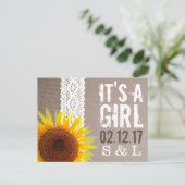 Aankondiging van zonnebloempitten en Baby (Staand voorkant)