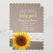 Aankondiging van zonnebloempitten en Baby (Voorkant / Achterkant)