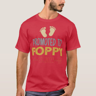 Aankondiging van zwangerschap bij papaverbevalling t-shirt