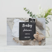 Aankondiging van zwangerschap | Elegante briefkaar (Staand voorkant)