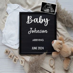 Aankondiging van zwangerschap   Elegante briefkaar