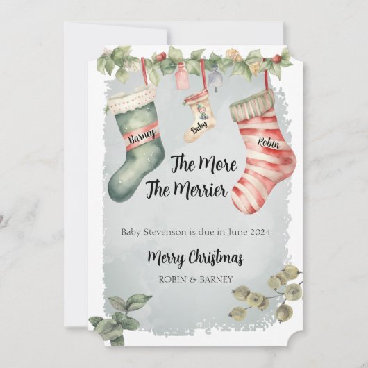 Aankondiging van zwangerschap hoe meer de merrier (Voorkant)