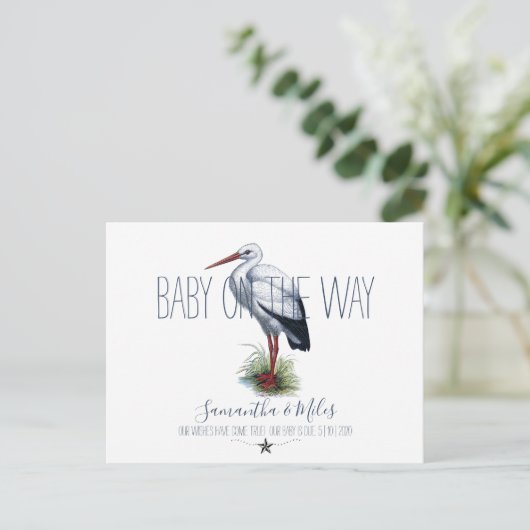 Aankondiging van zwangerschap in de winkel (Staand voorkant)