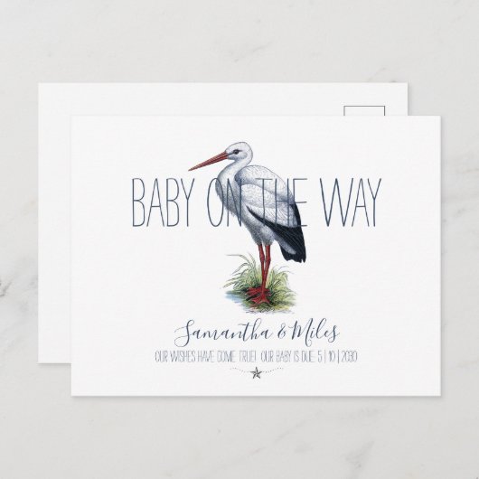 Aankondiging van zwangerschap in de winkel (Voorkant / Achterkant)