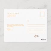 Aankondiging van zwangerschap in de winkel briefkaart (Achterkant)