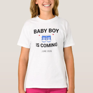 Aankondiging van zwangerschap van baby jongen dems t-shirt