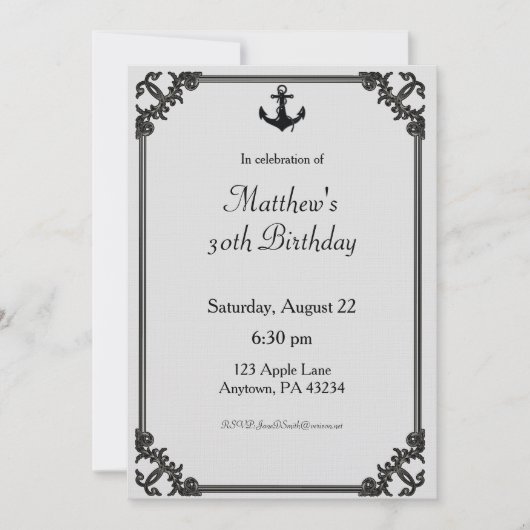 Aankondiging van zwarte bat Anchor Aangepaste verj (Voorkant)