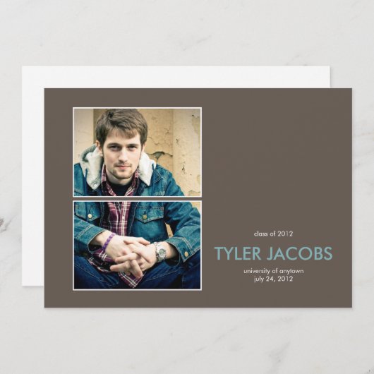 Aankondiging verbonden foto-Afstuderen (Voorkant / Achterkant)