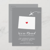 Aankondiging verhuisbericht Staat COLORADO Postkaa (Voorkant / Achterkant)