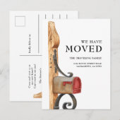 Aankondiging verhuisd mailbox aquarel (Voorkant / Achterkant)