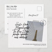 Aankondiging verhuizing Massachusett State Destina (Voorkant / Achterkant)