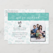 Aankondiging verhuizing strandfoto Nieuw adres (Voorkant / Achterkant)