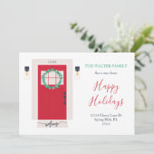 Aankondiging verhuizing voordeur rood (Staand voorkant)