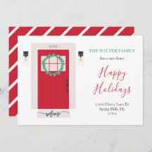 Aankondiging verhuizing voordeur rood