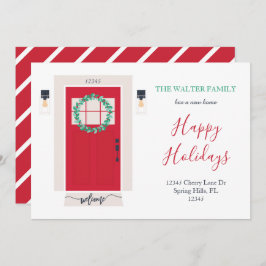 Aankondiging verhuizing voordeur rood