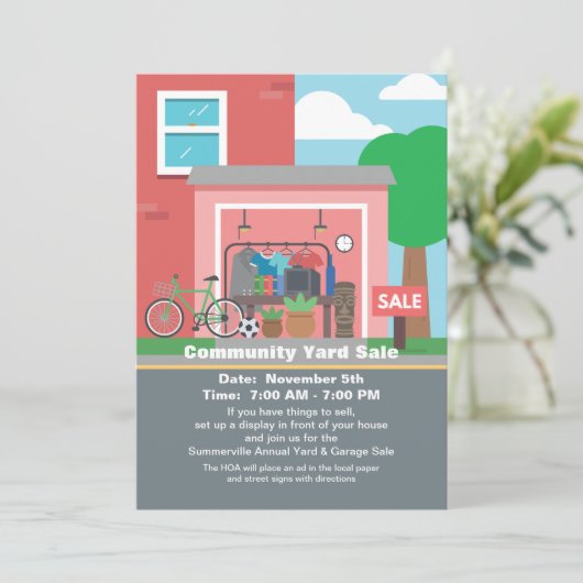 Aankondiging verkoop Garage (Staand voorkant)