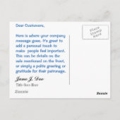 Aankondiging verkoop mode Leggings Briefkaart (Achterkant)