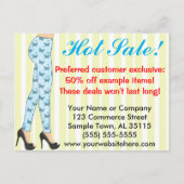 Aankondiging verkoop mode Leggings Briefkaart (Voorkant)