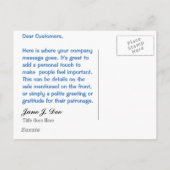 Aankondiging verkoop schoonheid, zout of makreel (Achterkant)