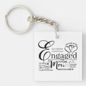 Aankondiging verloofde collage bruiloft sleutelhanger (voorkant)