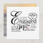 Aankondiging verloofde collage foto bruiloft (Voorkant / Achterkant)