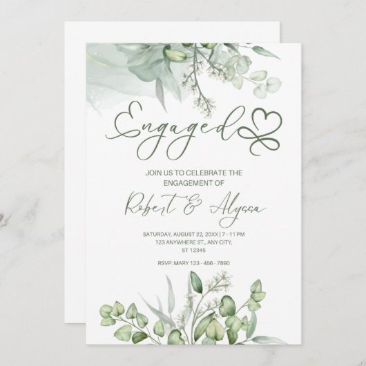 Aankondiging verloving (Voorkant / Achterkant)