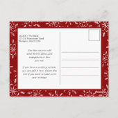 Aankondiging verloving 2 Foto Snowflake Pattern Briefkaart (Achterkant)