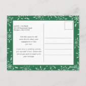 Aankondiging verloving 2 Foto Snowflake Pattern Briefkaart (Achterkant)