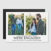 Aankondiging verloving 2 Magnetische fotokaart (Voorkant / Achterkant)