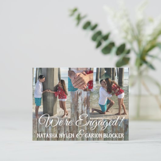 aankondiging verloving briefkaart (Staand voorkant)