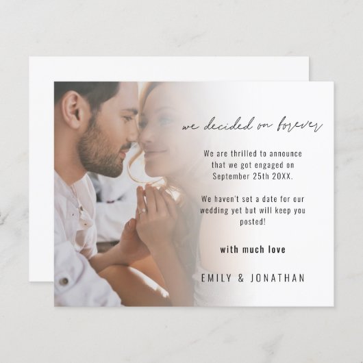 Aankondiging Verloving budgetfotoscript (Voorkant / Achterkant)