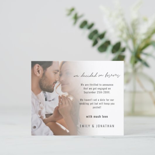 Aankondiging Verloving budgetfotoscript (Staand voorkant)