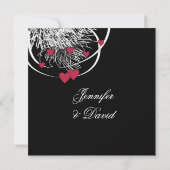 Aankondiging Verloving Fireworks & Hearts Tree (Achterkant)