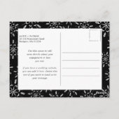 Aankondiging verloving Foto Snowflake Pattern Briefkaart (Achterkant)