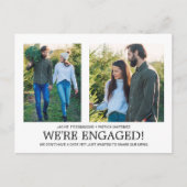 Aankondiging verloving Foto Snowflake Pattern Briefkaart (Voorkant)