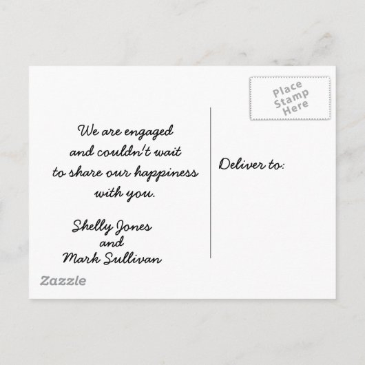 Aankondiging verloving met Bijbelversie (Achterkant)